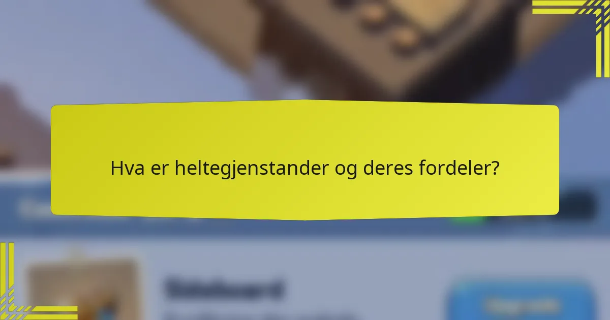 Hva er heltegjenstander og deres fordeler?