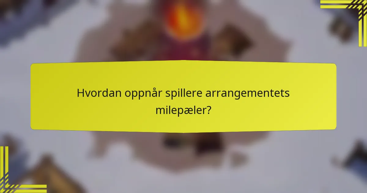 Hvordan oppnår spillere arrangementets milepæler?